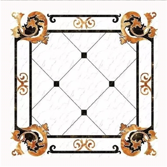 Floor Waterjet Inlay Pattern Medallion For House Entrance