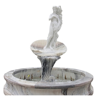 Large White Marble Sculpture Hotel Water Fountain