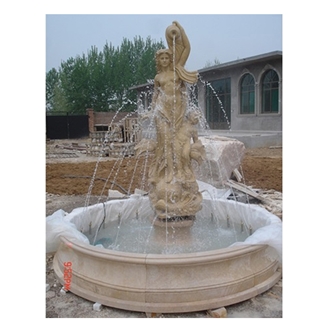 Large White Marble Sculpture Hotel Water Fountain