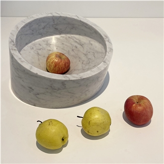 Natural White Marble Fruit Plate Home Decor Products