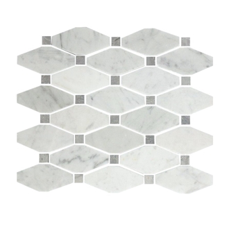 Oriental White 1X3 Marble Mosaic Tiles
