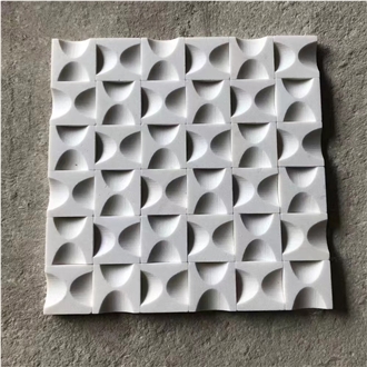 White Marble Classico 3D Model Backsplash  Mosaic Tiles