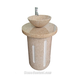 Wholesale Beige Marble Pedestal Basin