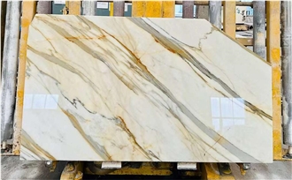 Luxury Marble Calacatta Gold Marble Slabs Bookmatched Slabs