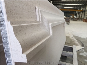 Moca Cream Beige Limestone Exterior Wall Cladding Tiles