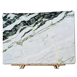 China Panda Green Marble Slab And Tiles For Project