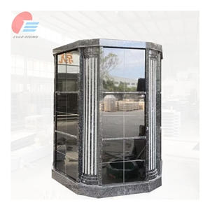 Steel Dark Gray Granite 72 Niche Hexagonal Columbarium