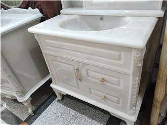 YUANDA White Onyx Luxury Artificial Stone Bathroom Vanity Units