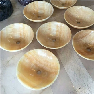 China Honey Onyx Round Sinks