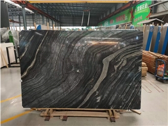 China Ancient Wood Grain Marble Polished Marble Slabs