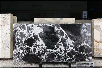 China Black White Marble Polished  Marble Slabs