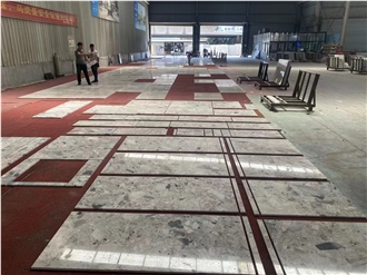 China Panda Grey Marble Polished Marble Floor Tile