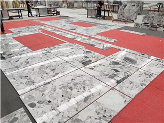 China Panda Grey Marble Polished Marble Floor Tile