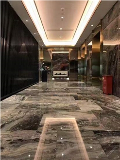 Italy Venetian Brown Marble Polished Floor Tiles