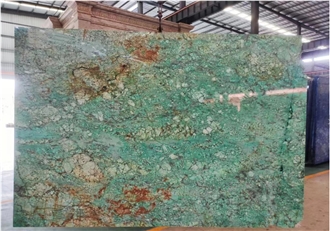 Amazonite Green Granite Slabs Polished Tile Floor