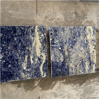 Bolivia Blue Sodalite Stone Wall Tiles For Interior Decor