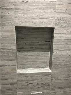 Grey Wood Vein Marble Tiles Luxury Wall Cladding Panels