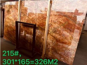 Polished Rosso Damasco Marble Floor Tiles