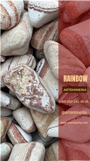 Rainbow Natural Sandstone Pebbles