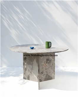 Green Marble Stone Table, Solid Stone Coffee Table