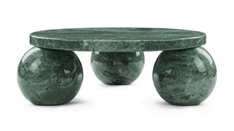 Green Marble Stone Table, Solid Stone Coffee Table