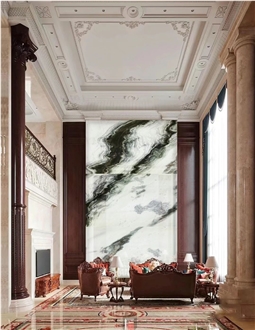 Interior Decoration Brazilian Panda White Marble Slabs