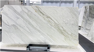 Calacatta Gold Marble Slabs Di Siena White With Gold Vein