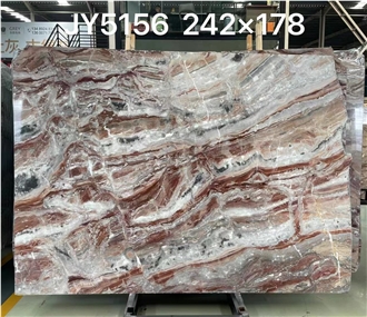 Natural 18Mm Arabescato Orobico Rosso Red Light Marble Slabs