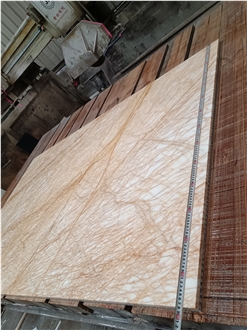 Natural Saw Cut Polished Spider Gold Marble Tiles