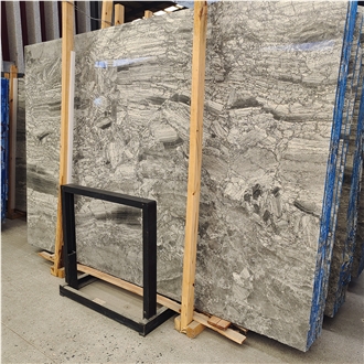 Polished Surface 18Mm Natural Serbian Grey Marble Slabs
