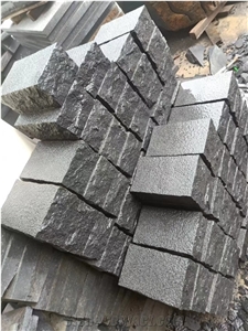 G684 Black Basalt Cobble Setts Paving Stone