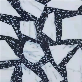 Black And White Terrazzo Floor Tiles