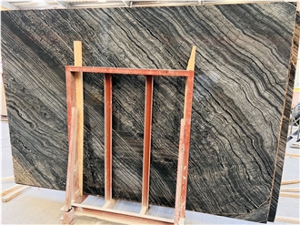 Wooden Black Marble Slabs