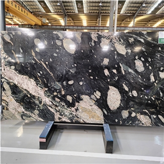 20Mm Black Quartzite Slabs For Living Room Design
