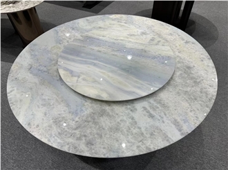 Iceberg Blue Marble Round Table Tops
