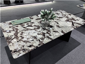 Mountain White Granite Rectangle Table Top