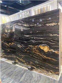 Natural Polished Magma Gold Granite Slabs