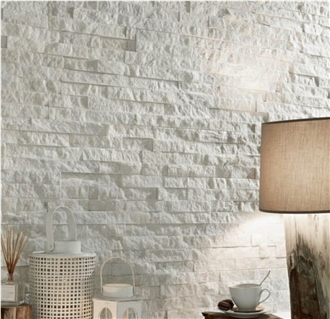 Thassos Crystal White Marble Split Finish Wall Panels