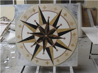 Customized Classic Water Jet Marble Floor Medallions