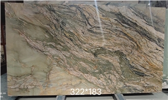 Luxury Silk Road Background Wall Quartzite Slabs