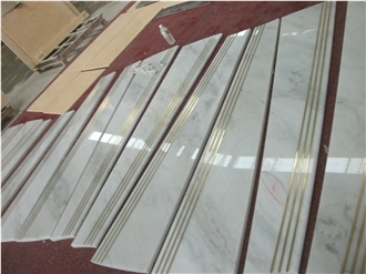 Manufacture Copper Inlay Marble Medallion For Lobby Flooring