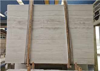 Natural Stone White Wood Marble  Slab Tiles