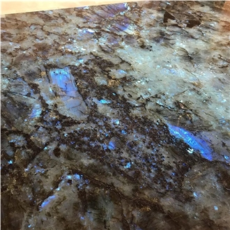 Natural Emerald Blue Granite Slab Tiles