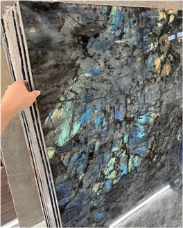 Natural Emerald Blue Granite Slab Tiles