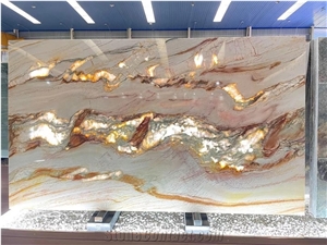 YUANDA Natural Calacatta Macaubas Luxury Quartzite Slabs