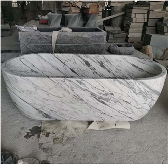 Carrara White Marble Free Standing Bathtubs