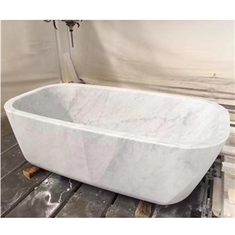 Carrara White Marble Hotel Bathtub