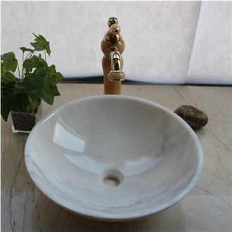 China Guangxi White Round Washbasin 42X42X14CM