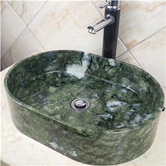 Dandong Green Marble Bathroom Basin