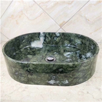 Dandong Green Marble Bathroom Basin